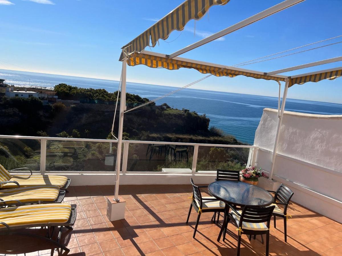 Delightful Burriana House With Magnificent Beach & Sea Views. Nerja Exterior photo